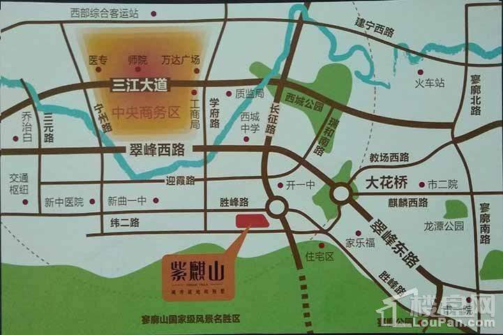 曲靖紫麒山区位图