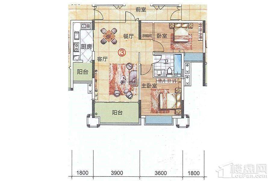 34栋1/4单元03户型