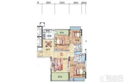 34栋4单元01户型/1单元02户型