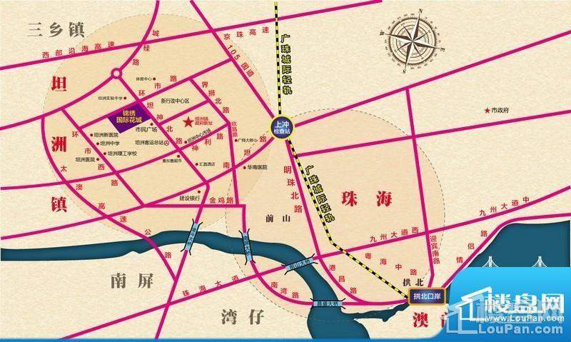 锦绣国际花城 区位交通图