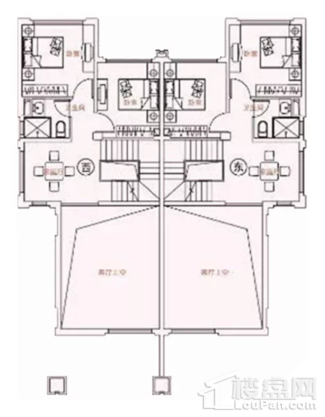 B2-1户型， 双拼别墅