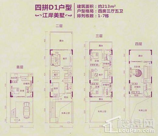 四拼D1户型