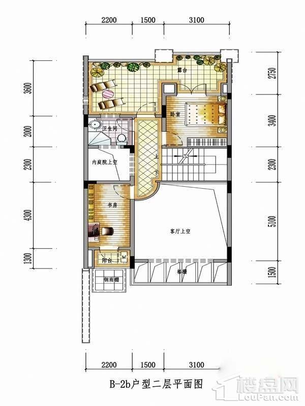 B-2b户型二层平面图