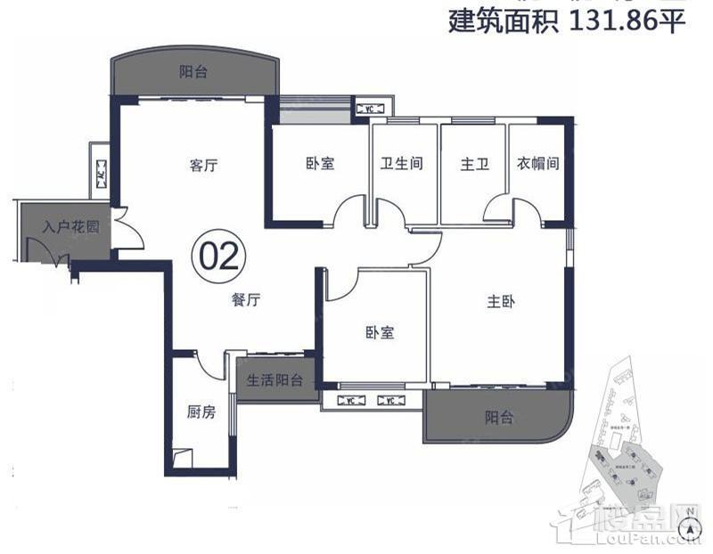 御城金湾 4幢2单元02房户型