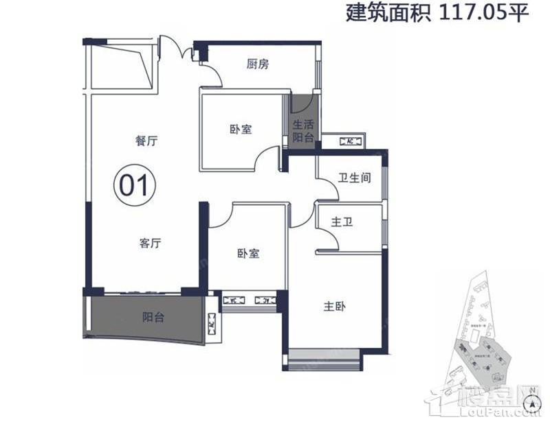 御城金湾 4幢2单元01房户型