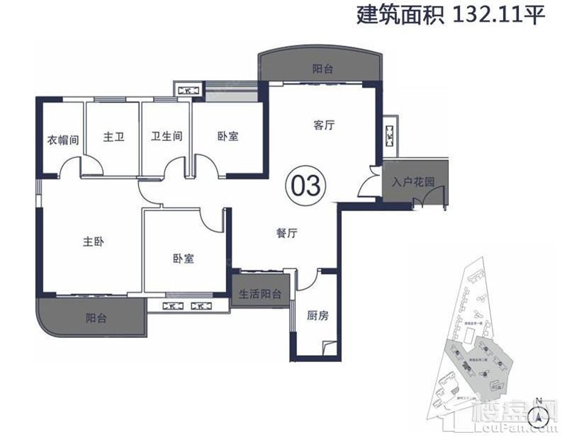 御城金湾 6幢1单元03房户型