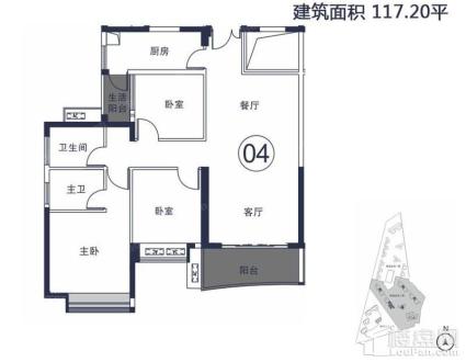 御城金湾 6幢2单元04房户型