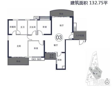 御城金湾 6幢2单元03房户型