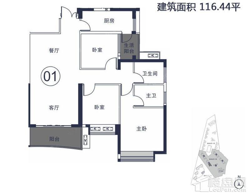 御城金湾 6幢2单元01房户型